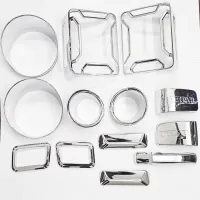 Mahindra Thar 2020 Onward Exterior Chrome Body Show Kits Combo (Set of 13 Pcs.)