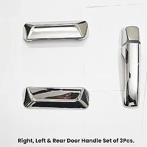 Cnleague Door Handle Cover for Mahindra Thar & Roxx - Chrome Finish