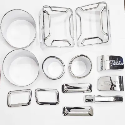 Mahindra Thar 2020 Onward Exterior Chrome Body Show Kits Combo (Set of 13 Pcs.)