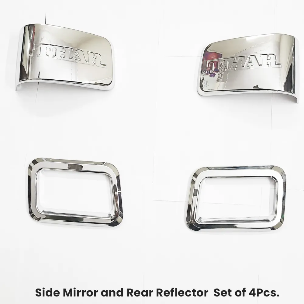 Mahindra Thar 2020 Onward Exterior Chrome Body Show Kits Combo (Set of 13 Pcs.)