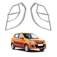 Galio Maruti Suzuki Alto K10 2014-2019 Tail Light Chrome Garnish Cover Trim (Set Of 2Pcs.)