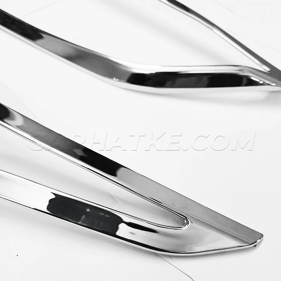 Nissan Magnite 2020 Onwards Headlight Chrome Garnish Cover (Set of 2Pcs.)