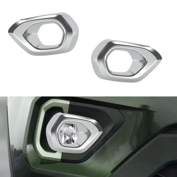 Tata Nexon 2020-23 Fog Light Chrome Garnish Cover (Set of 2Pcs.)