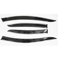 Honda City Idtech 2014 Car Window Door Visor with Chrome Line (Set Of 4 Pcs.)