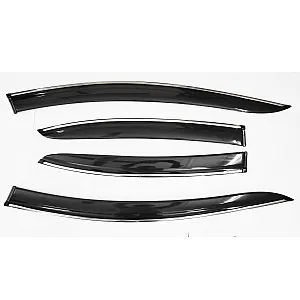 Honda City Idtech 2014 Car Window Door Visor with Chrome Line (Set Of 4 Pcs.)