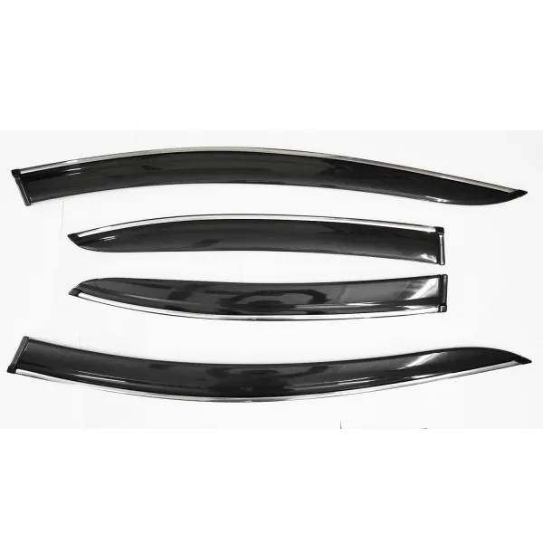 Honda City Idtech 2014 Car Window Door Visor with Chrome Line (Set Of 4 Pcs.)