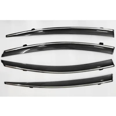 Hyundai Elantra 2012-2015 Car Window Door Visor with Chrome Line (Set Of 4 Pcs.)