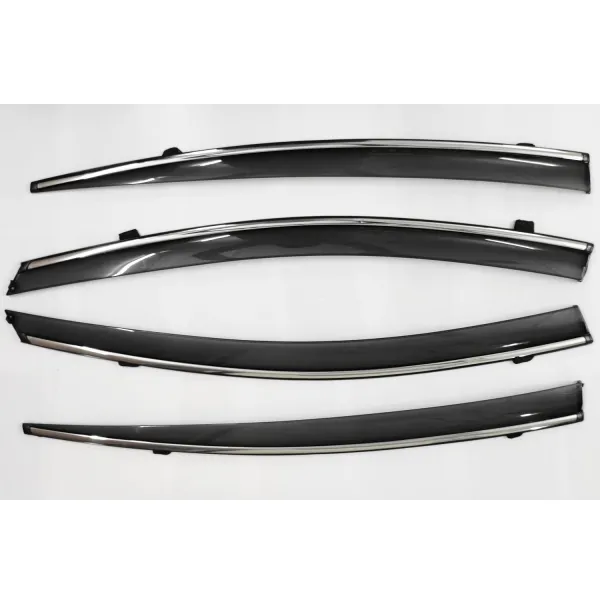 Hyundai Elantra 2012-2015 Car Window Door Visor with Chrome Line (Set Of 4 Pcs.) Hyundai Elantra 2012-2015 Car Window Door Visor with Chrome Line (Set Of 4 Pcs.)