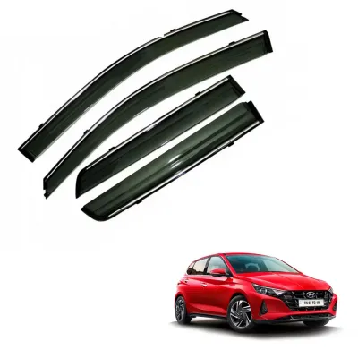 Hyundai i20 2020 Onwards Car Window Door Visor with Chrome Line (Set Of 4 Pcs.)