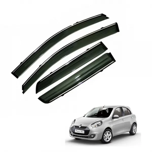 Renault Pulse Car Window Door Visor with Chrome Line (Set Of 4 Pcs.) Renault Pulse Car Window Door Visor with Chrome Line (Set Of 4 Pcs.)