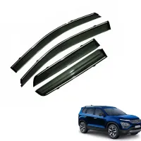 Tata Safari 2021 Onwards Car Window Door Visor with Chrome Line (Set Of 4 Pcs.)