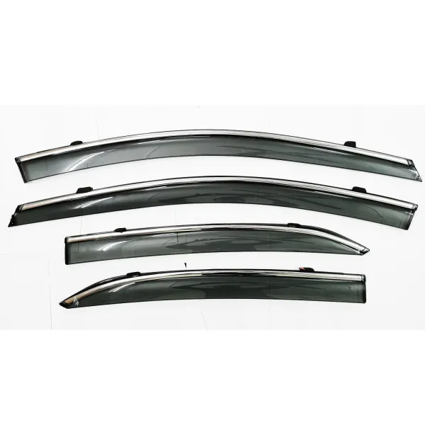 Toyota Corolla Altis Car Window Door Visor with Chrome Line (Set Of 4 Pcs.)