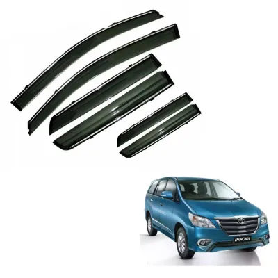 Toyota Innova Car Window Door Visor with Chrome Line (Set Of 6 Pcs.)