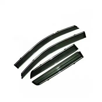 Cnleague Hyundai Creta 2020 Onwards Window Door Visor with Chrome Line