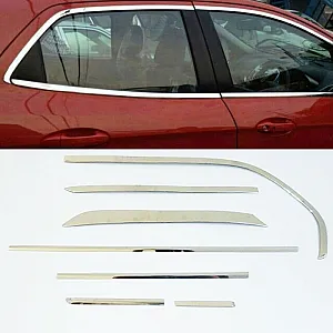 Maruti Suzuki Dzire 2015 Full Window Chrome Garnish Trims (Set Of 14Pcs.)