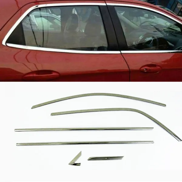 Hyundai i20 Elite 2014-2018 Full Window Chrome Garnish Trims (Set Of 12Pcs.)