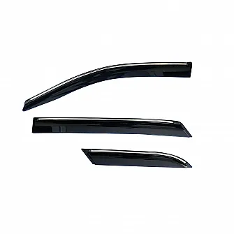Cnleague Chrome Line Door Visor for Ford Endeavour 2015 Onwards 