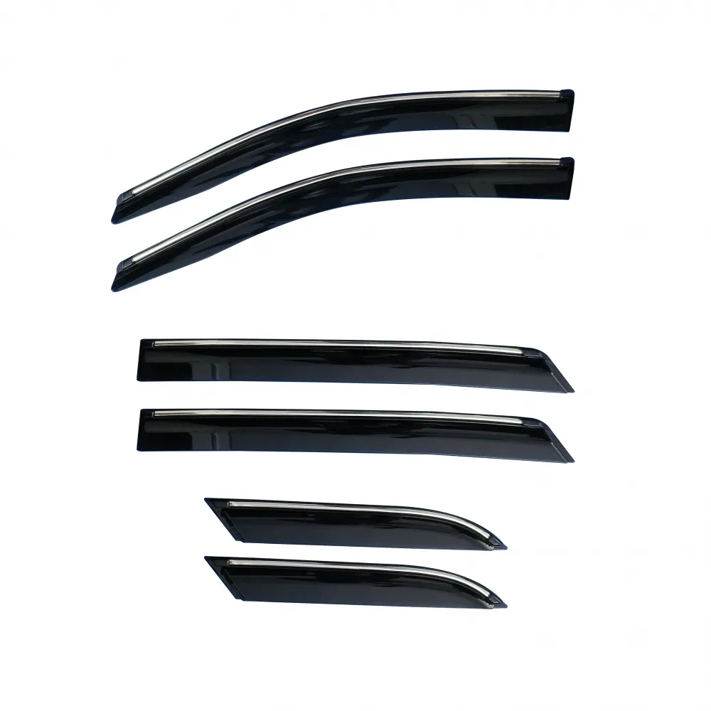 Cnleague Chrome Line Door Visor for Ford Endeavour 2015 Onwards 