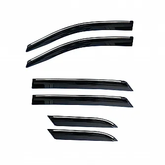 Cnleague Chrome Line Door Visor for Ford Endeavour 2015 Onwards 