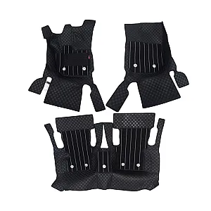Black Luxury Florino Floor Mats for Honda City 2020 Onwards - Manual Black Luxury Florino Floor Mats for Honda City 2020 Onwards - Manual
