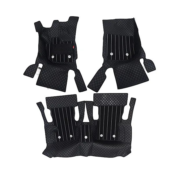 Black Luxury Florino Floor Mats for Honda City 2020 Onwards - Automatic Black Luxury Florino Floor Mats for Honda City 2020 Onwards - Automatic
