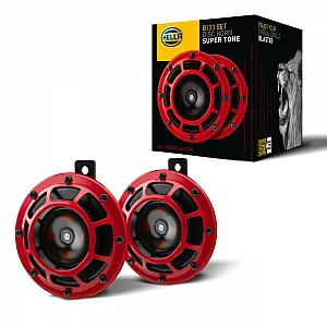 Hella Red Grill Super Tone Horn Set For Bikes and Cars