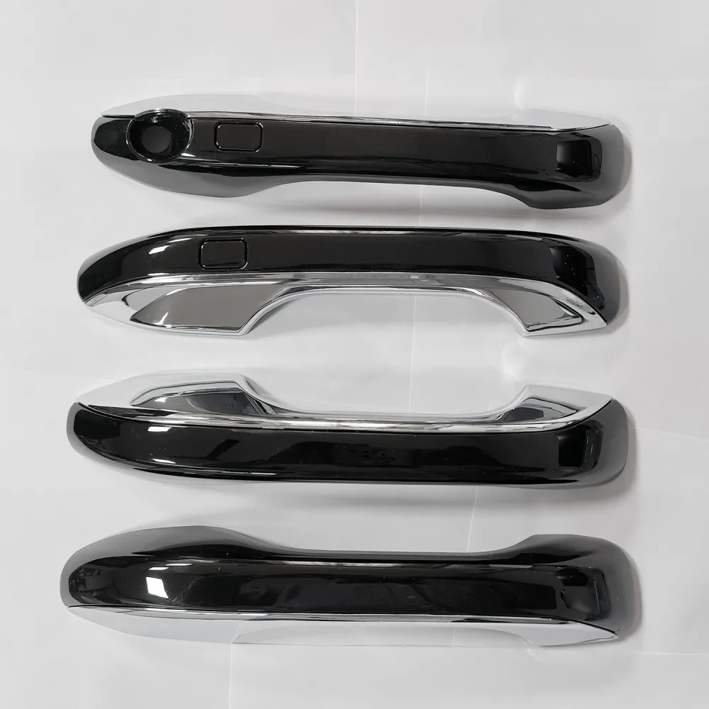 Cnleague Black with Chrome Door Handle Cover for Hyundai New Creta, Creta EV, Alcazar