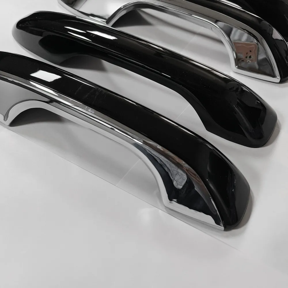 Cnleague Black with Chrome Door Handle Cover for Hyundai New Creta, Creta EV, Alcazar