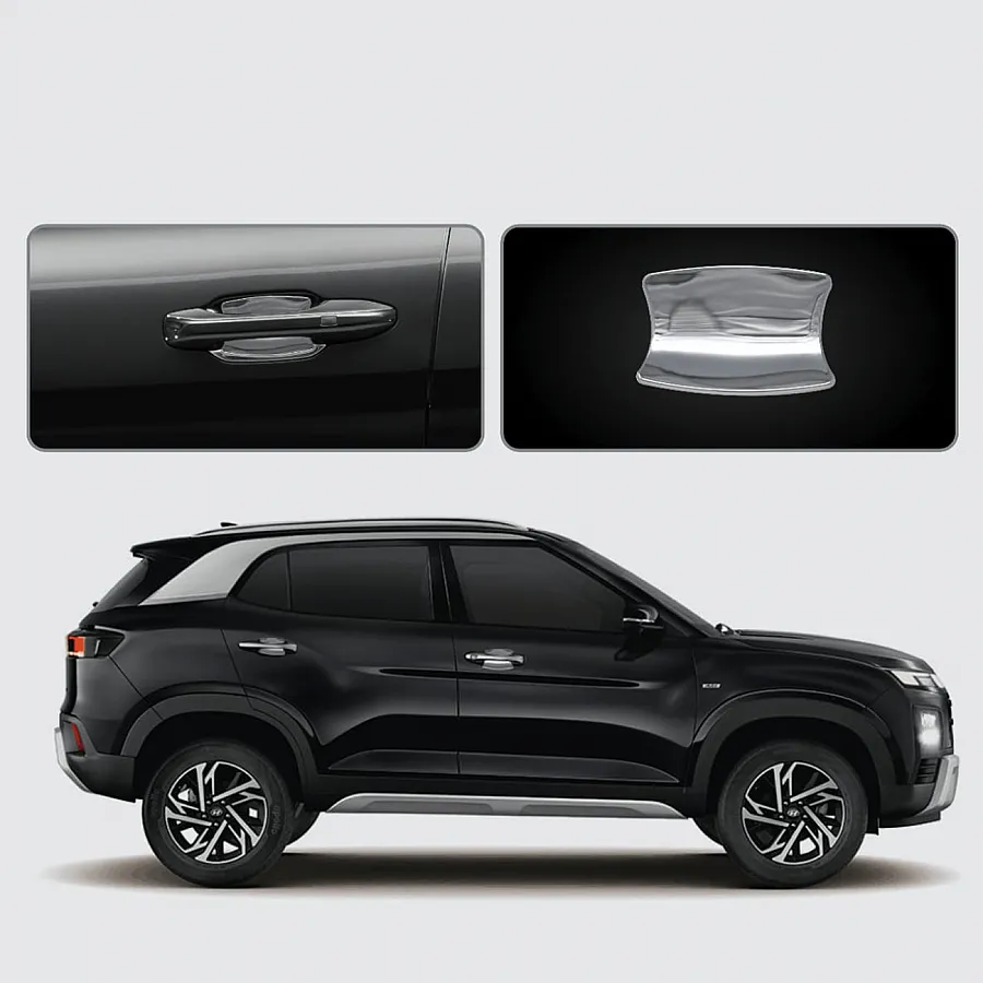 Cnleague Finger Guard Bowl Chrome for Hyundai Creta 2020 Onwards 