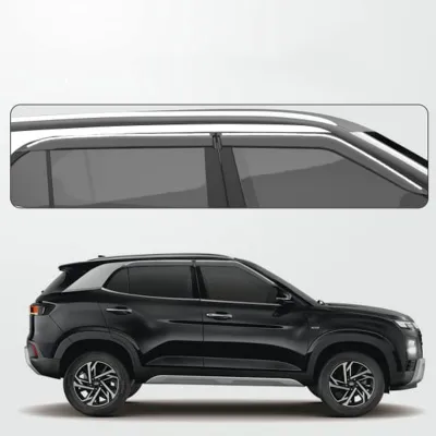Galio Hyundai Creta 2020 Onwards Window Door Visor with Chrome Line Galio Hyundai Creta 2020 Onwards Window Door Visor with Chrome Line