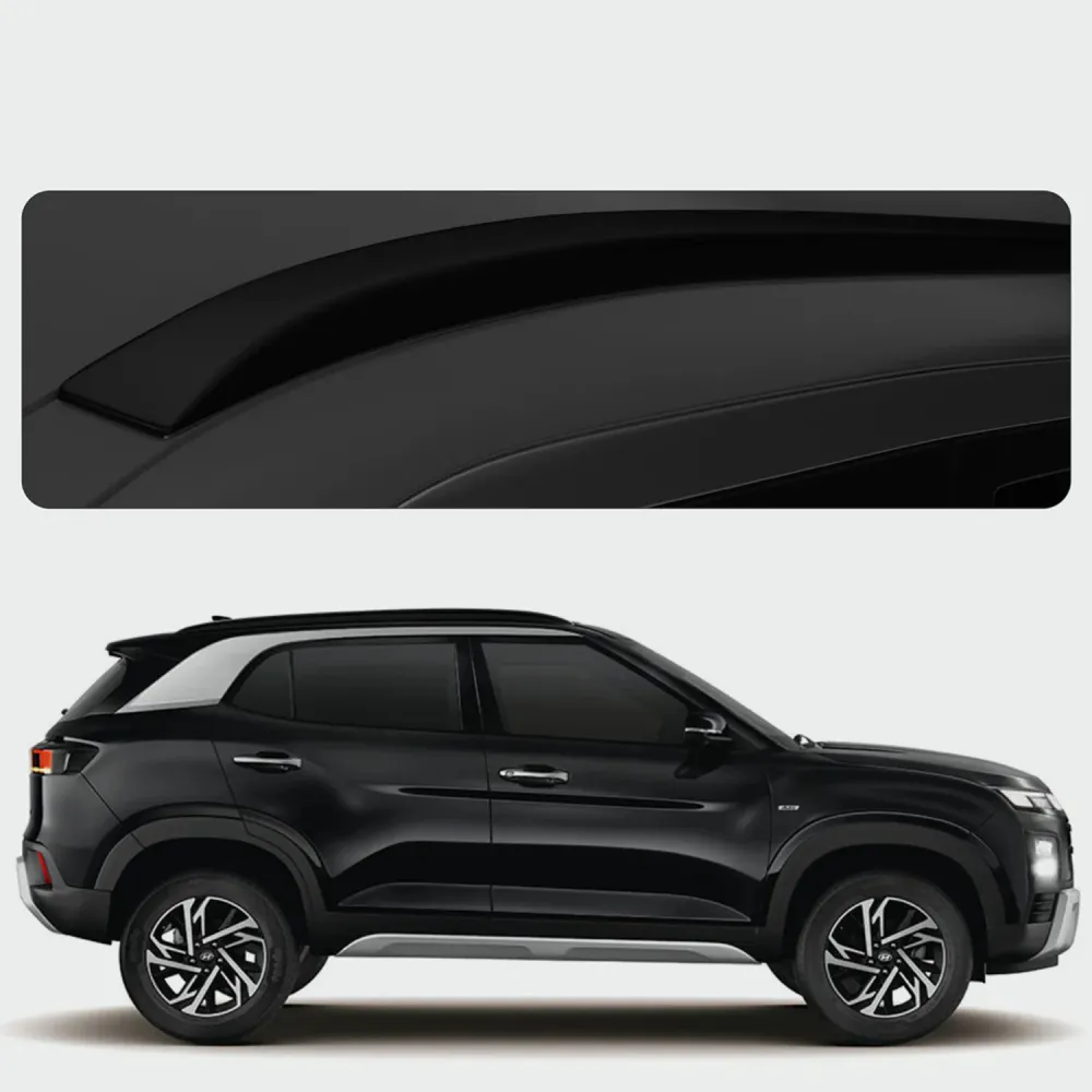 Galio Roof Rails for Hyundai Creta 2020 Onwards  - Glossy Black