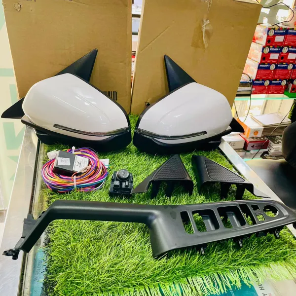 Motorized Auto Folding OEM Side Mirror Kit for Hyundai Creta 2024 Onwards - Glossy White