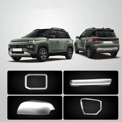 GFX Hyundai Exter 2023 Onwards Chrome Finish Compact Combo Kit - 10 Peices