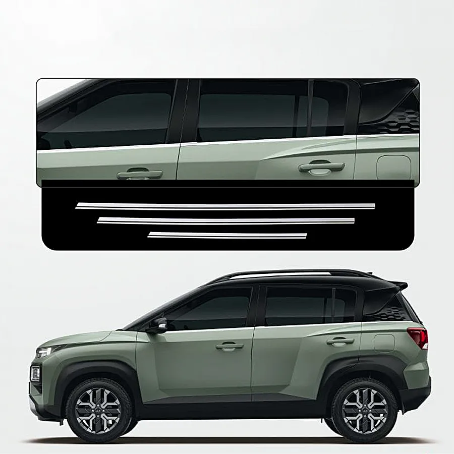 Cnleague Lower Window Chrome Garnish for Hyundai Exter 2023 Onwards