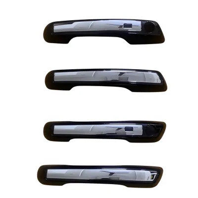 Cnleague Black with Chrome Door Handle Cover for Hyundai 2019-25