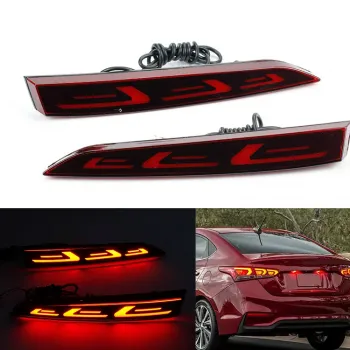 Hyundai Verna 2017-20 LED Reflector Lights - Tail Light Design