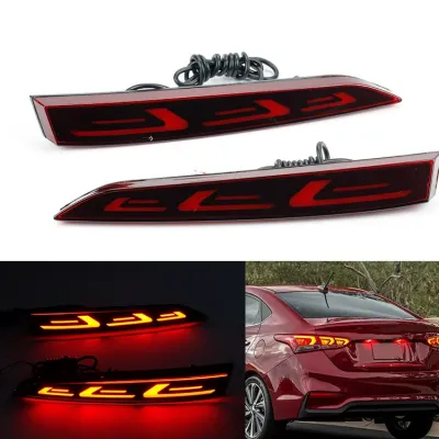 Hyundai Verna 2017-20 LED Reflector Lights - Tail Light Design