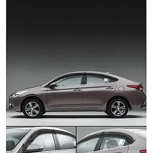 Galio Chrome Line Door Visor for Hyundai Verna 2017-2023