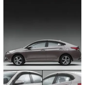 Galio Chrome Line Door Visor for Hyundai Verna 2017-2023