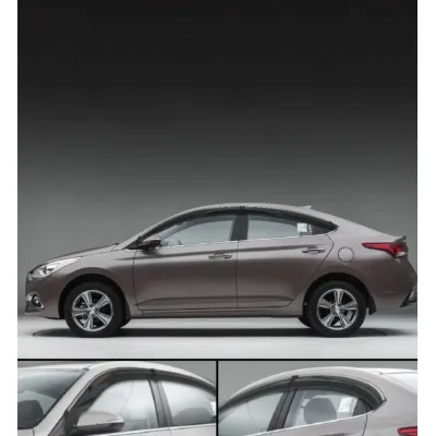 Galio Chrome Line Door Visor for Hyundai Verna 2017-2023
