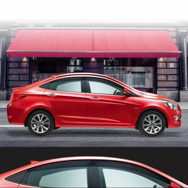 Galio Black Door Visor for Hyundai Verna 2017-2023 Galio Black Door Visor for Hyundai Verna 2017-2023