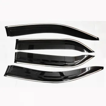 Cnleague Chrome Line Door Visor for Toyota Fortuner 2009-2015