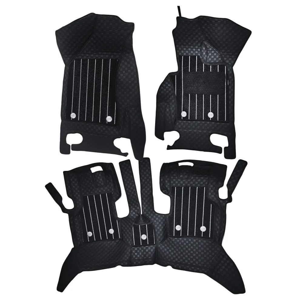 Black Luxury Florino Floor Mats for Jeep Compass