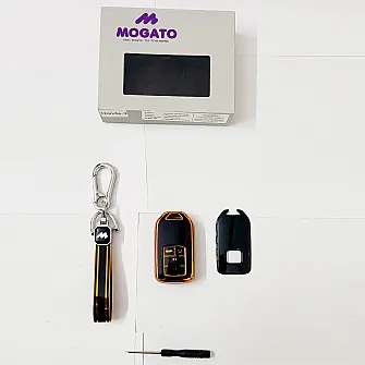 Mogato Premium Quality Soft TPU Leather Pattern Key Cover With Chain For Honda Cars - HONDA03