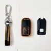 Mogato Premium Quality Soft TPU Leather Pattern Key Cover With Chain For Honda Cars - HONDA03