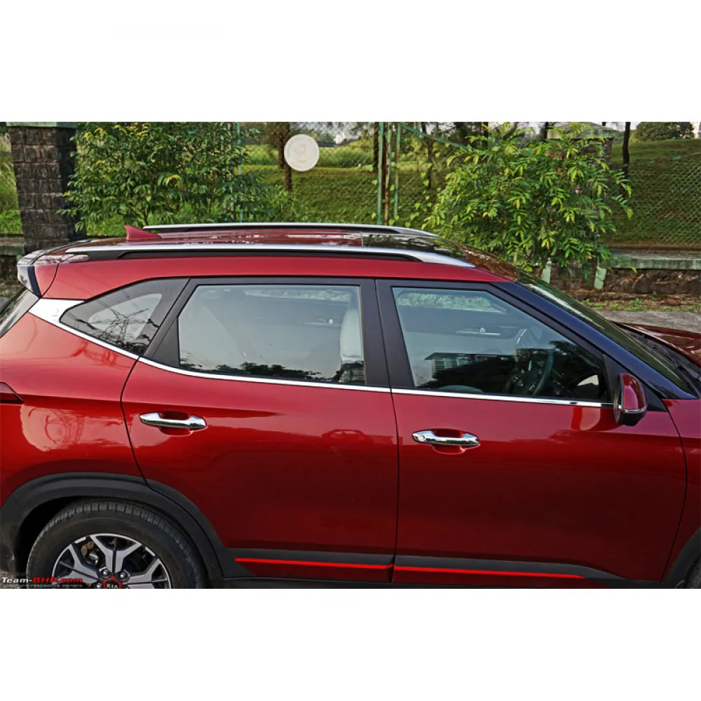 Cnleague Lower Window Chrome Garnish Trims for Kia Seltos 2019-25