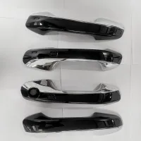 Cnleague Door Handle Cover for Kia Carens 2022 Onwards - Black with Chrome