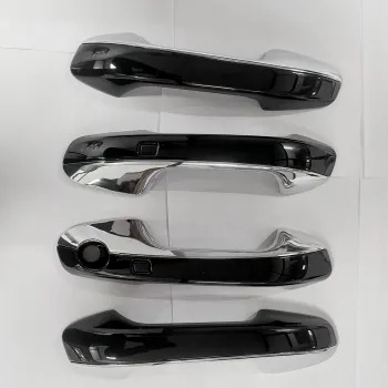 Cnleague Door Handle Cover for Kia Carens Clavis 2025 Onwards - Black with Chrome