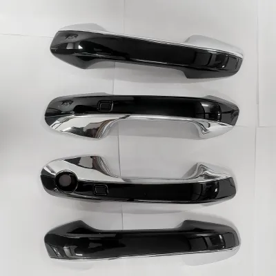 Cnleague Door Handle Cover for Kia Sonet 2020 Onwards - Black with Chrome
