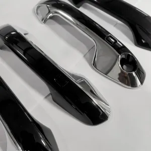 Cnleague Door Handle Cover for Kia Carens Clavis 2025 Onwards - Black with Chrome Cnleague Door Handle Cover for Kia Carens Clavis 2025 Onwards - Black with Chrome